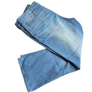 LOFT Straight Jeans Women Size 14 Blue Comfort Slimming Cotton Trendy